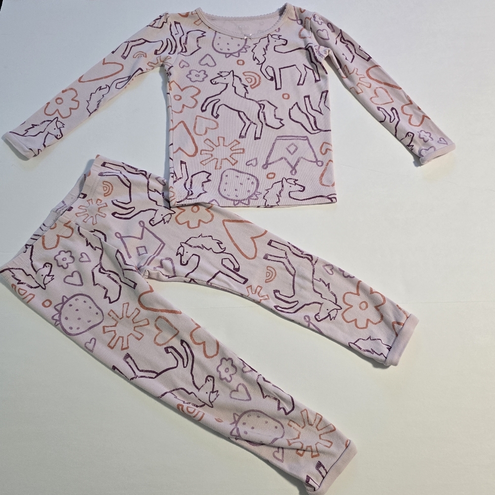 Just One You by Carter’s 4T Princesses and Horses 4-Piece Print Pajama Set - Picture 8 of 13